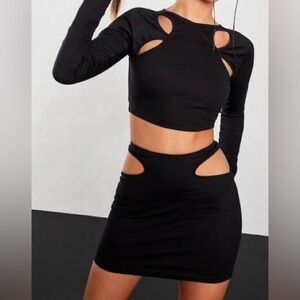 NWT DOLLS KILL Motel Steine Cutout Mini Skirt Small